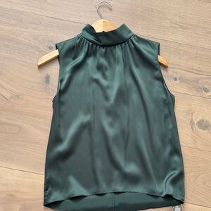 Sablyn green silk set.  NWT Dark Green Pants and  sleeveless top-worn 1x